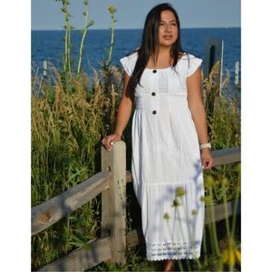 Womens Tarka White Fairy Goddess Beautiful Gauze Long Maxi Dress - Sz One Size